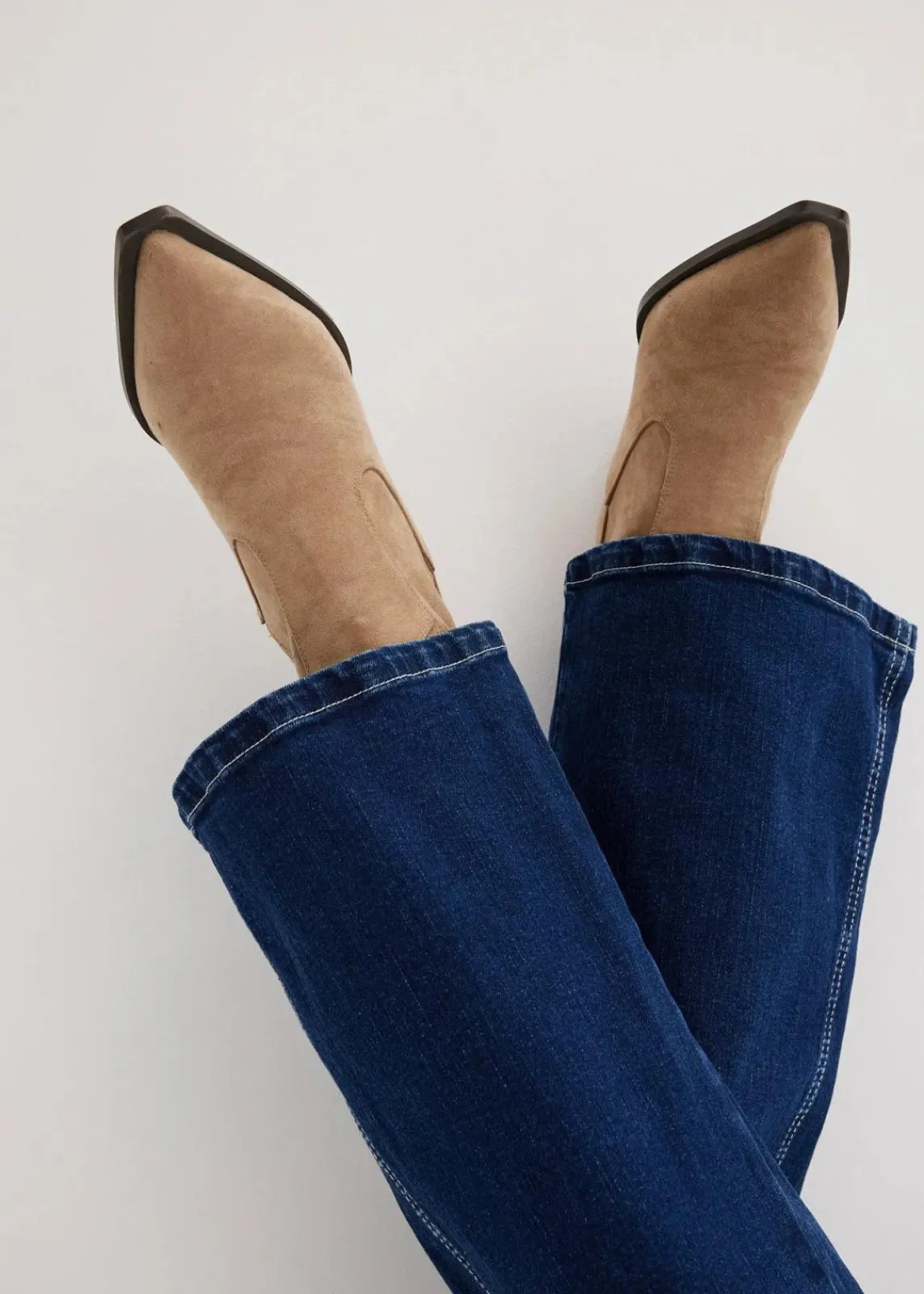 bonprix Kurzgrößen|Bekleidung·Shirts & Tops^Wide Leg Jeans High Waist, Bio-Baumwolle nachtblau denim