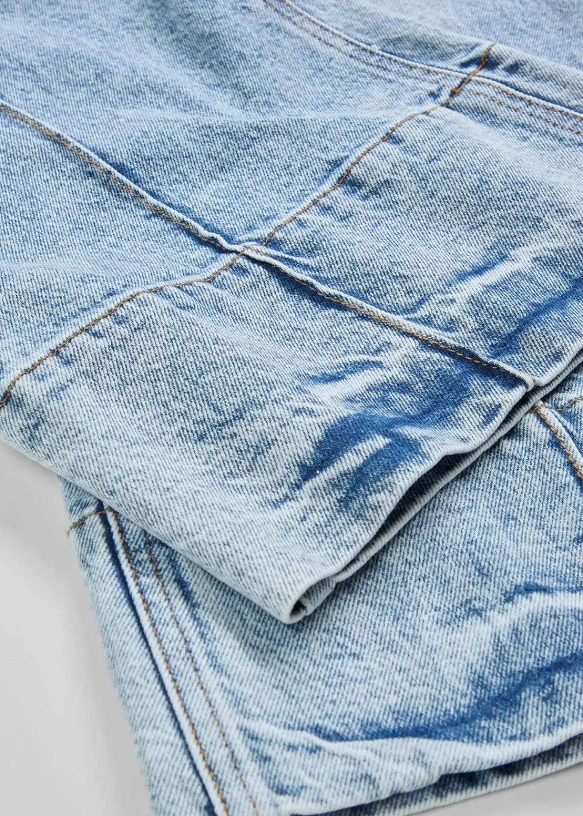 bonprix Bekleidung·Shirts & Tops|Jeans^Wide Leg Jeans Mid Waist, cropped eisblau denim used