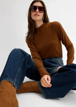 bonprix Bekleidung·Shirts & Tops|Jeans^Wide-Leg-Jeans High Waist dunkelblau denim