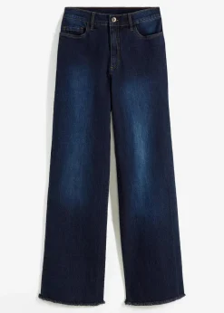 bonprix Bekleidung·Shirts & Tops|Jeans^Wide-Leg-Jeans, High Waist nachtblau denim