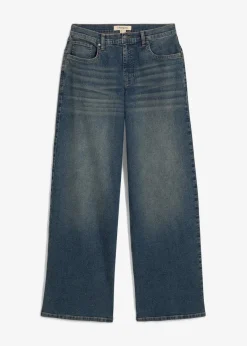 bonprix Kurzgrößen|Jeans^Wide-Leg-Jeans, High Waist blau denim used