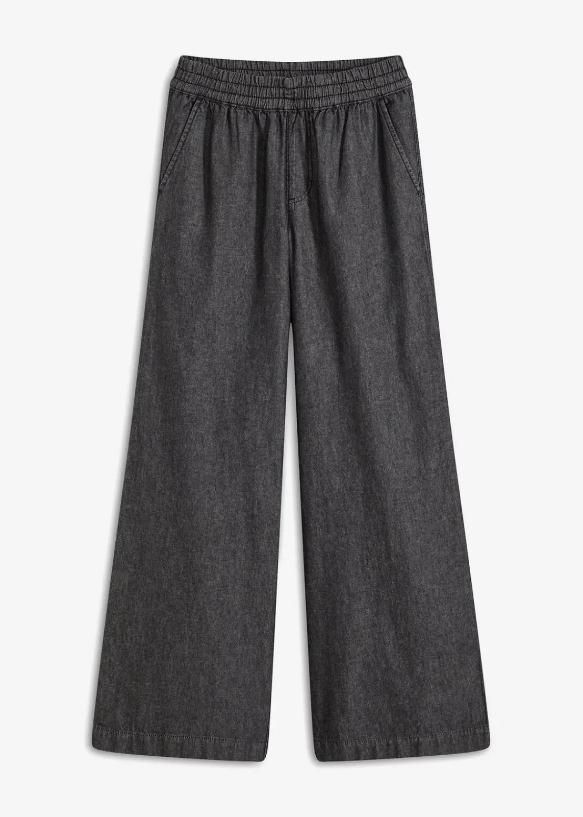bonprix Bekleidung·Shirts & Tops|Jeans^Wide-Leg-Jeans, High Waist schwarz denim