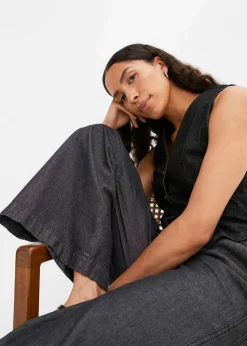bonprix Bekleidung·Shirts & Tops|Jeans^Wide-Leg-Jeans, High Waist schwarz denim