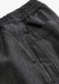 bonprix Bekleidung·Shirts & Tops|Jeans^Wide-Leg-Jeans, High Waist schwarz denim