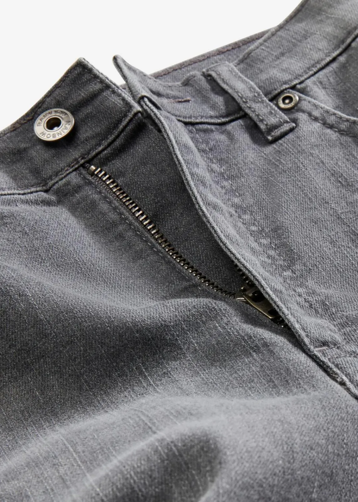 bonprix Kurzgrößen|Jeans^Wide-Leg-Jeans, High Waist grau denim
