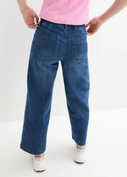 bonprix Jeans|Bekleidung·Shirts & Tops^Wide-Leg-Jeans High Waist, Bequembund blau denim