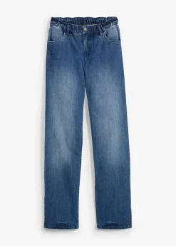 bonprix Jeans|Bekleidung·Shirts & Tops^Wide-Leg-Jeans High Waist, Bequembund blau denim