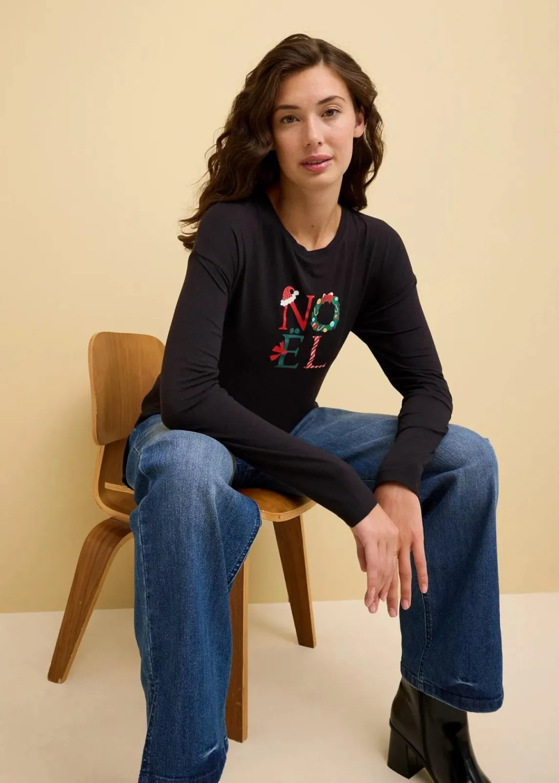 bonprix Jeans|Bekleidung·Shirts & Tops^Wide-Leg-Jeans High Waist, Bequembund blau denim