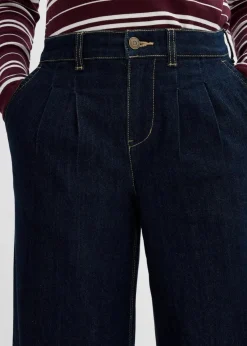 bonprix Bekleidung·Shirts & Tops|Jeans^Wide-Leg-Jeans High Waist, Bequembund dunkelblau denim