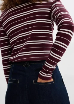 bonprix Bekleidung·Shirts & Tops|Jeans^Wide-Leg-Jeans High Waist, Bequembund dunkelblau denim
