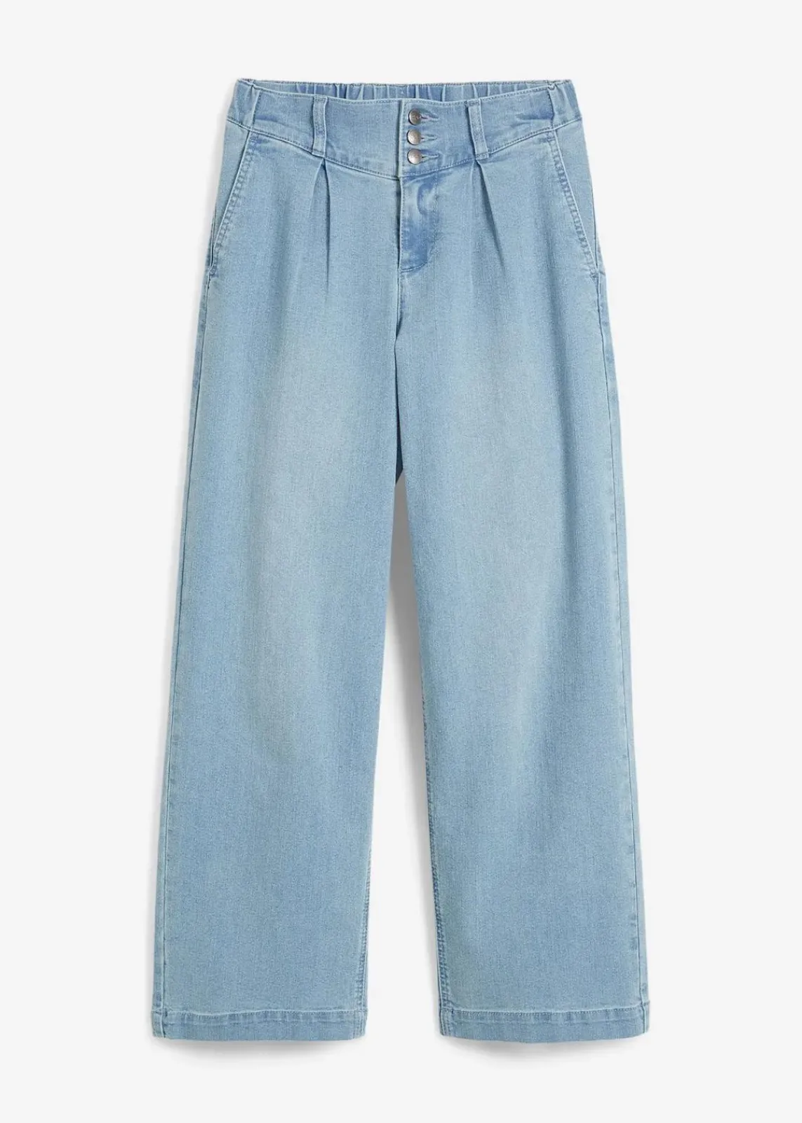 bonprix Bekleidung·Shirts & Tops|Jeans^Wide-Leg-Jeans High Waist, Bequembund hellblau denim