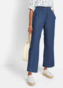 bonprix Bekleidung·Shirts & Tops|Jeans^Wide-Leg-Jeans, High Waist, Bequembund blau denim