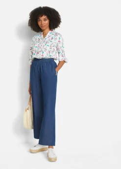 bonprix Bekleidung·Shirts & Tops|Jeans^Wide-Leg-Jeans, High Waist, Bequembund blau denim
