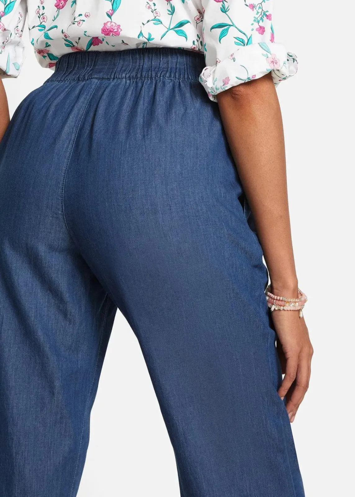bonprix Bekleidung·Shirts & Tops|Jeans^Wide-Leg-Jeans, High Waist, Bequembund blau denim
