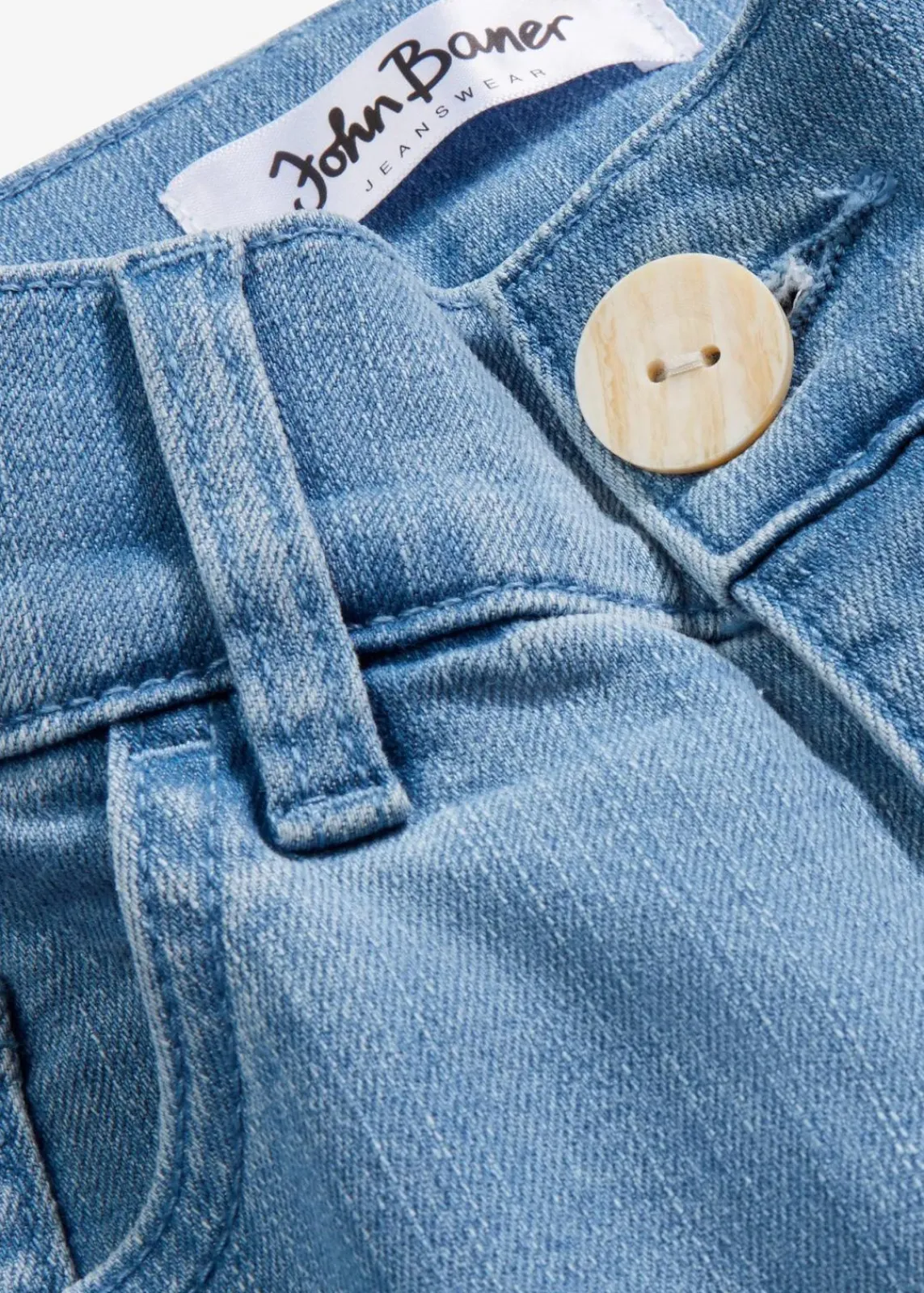 bonprix Jeans|Bekleidung·Shirts & Tops^Wide-Leg-Jeans, High Waist, cropped hellblau denim used