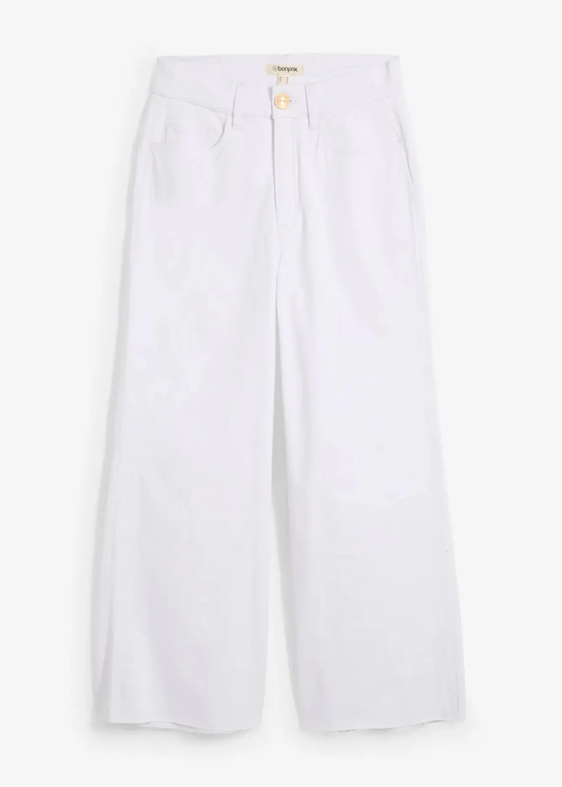bonprix Bekleidung·Shirts & Tops|Jeans^Wide-Leg-Jeans, High Waist, cropped weiß