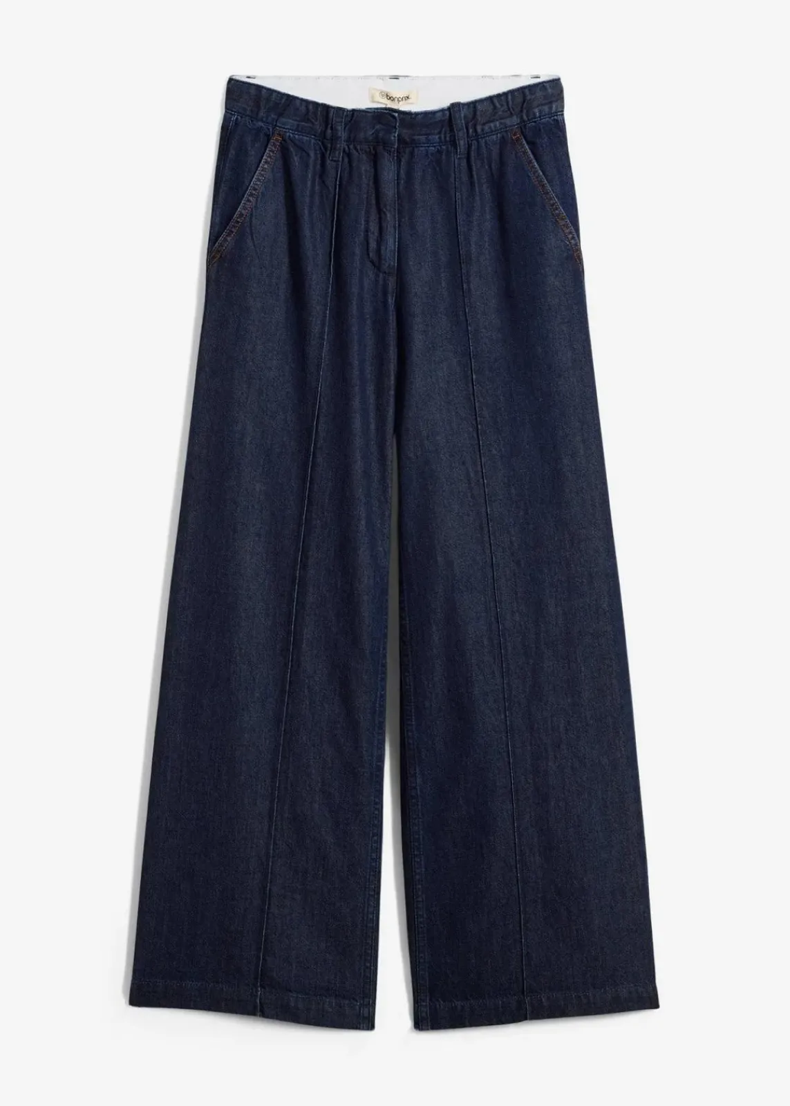 bonprix Bekleidung·Shirts & Tops^Wide-Leg-Jeans High Waist, Super Soft tiefblau denim ungewaschen