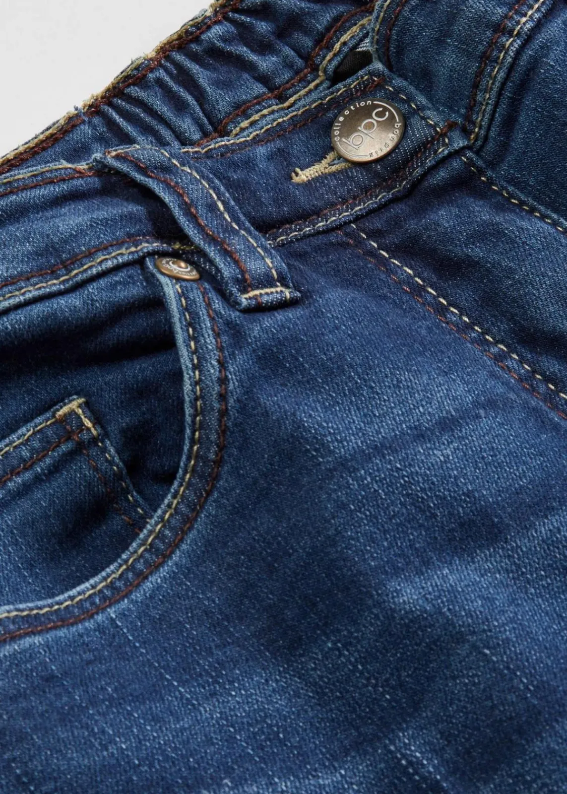 bonprix Jeans|Bekleidung·Shirts & Tops^Wide-Leg-Jeans Mid Waist, Bequembund blau denim