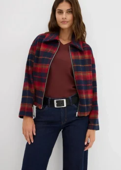 bonprix Jeans|Kurzgrößen^Wide-Leg-Jeans Mid Waist mit Bio Baumwolle tiefblau denim ungewaschen