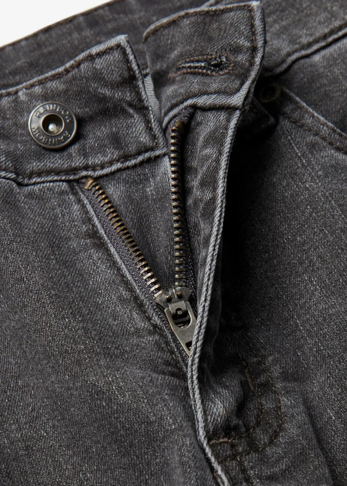 bonprix Jeans|Kurzgrößen^Wide-Leg-Jeans, Mid Waist, Stretch grau denim