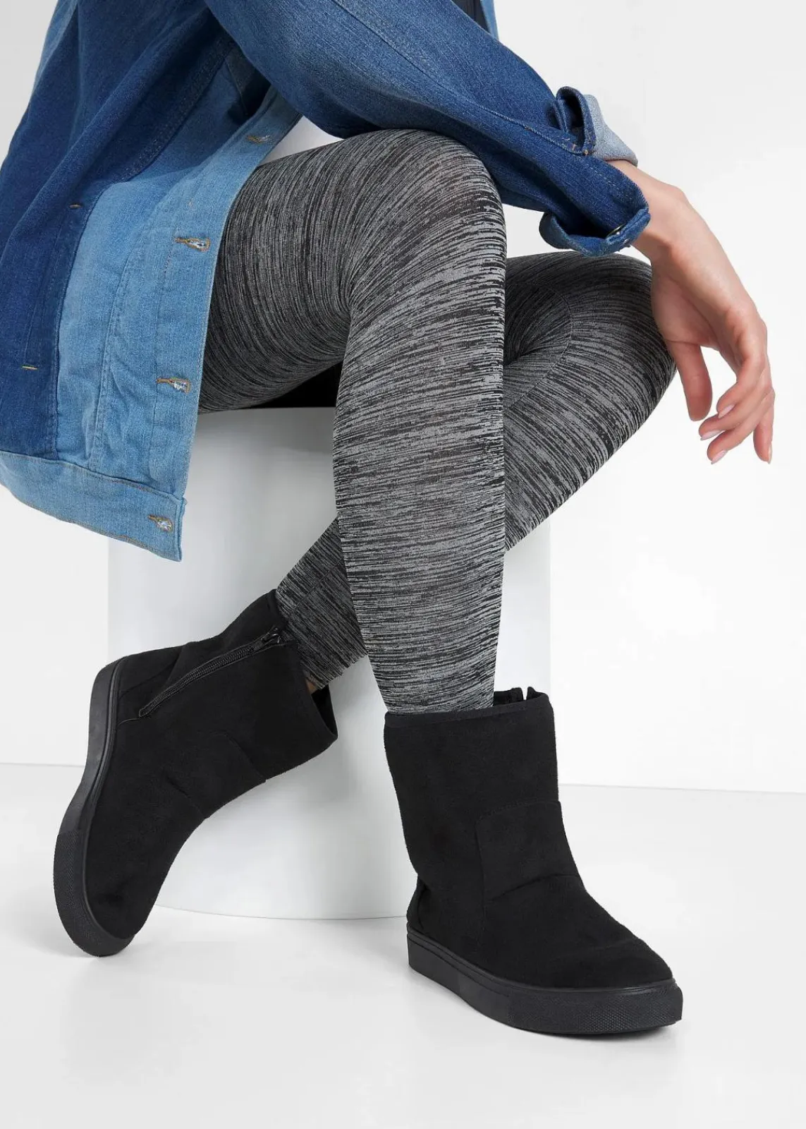 bonprix Gefütterte Winterschuhe|Boots^Winter Boot schwarz