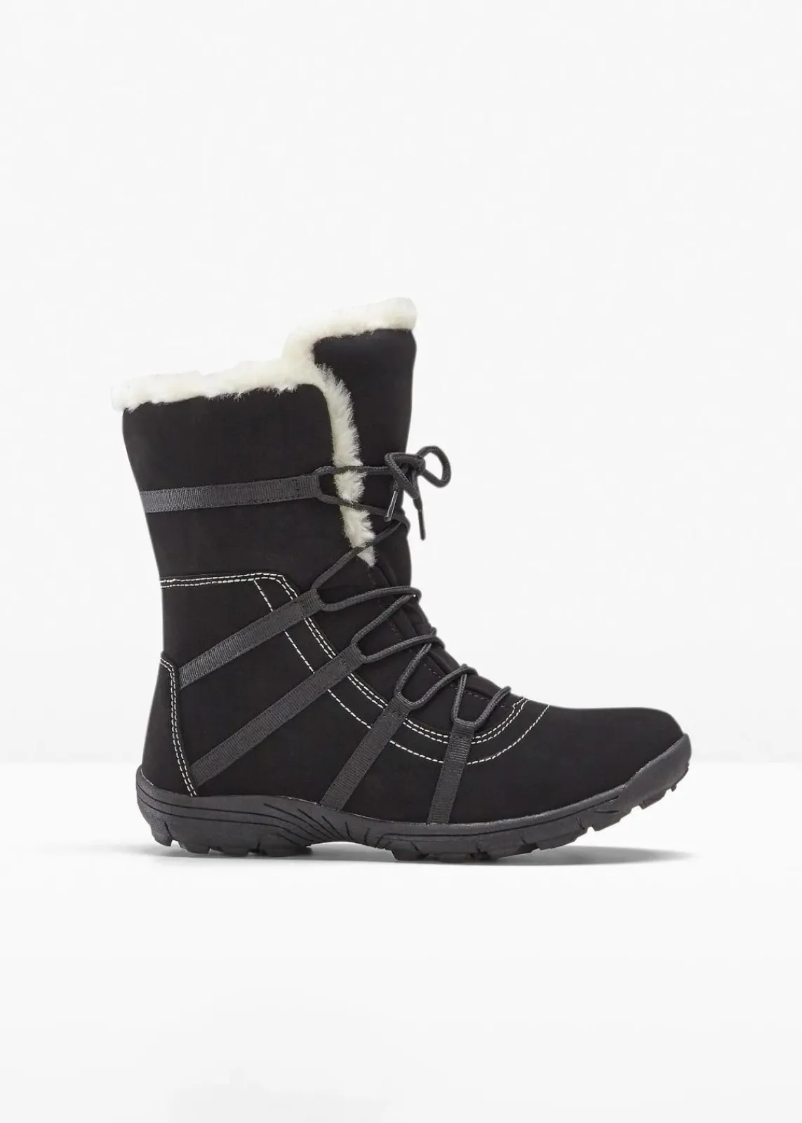 bonprix Komfortschuhe|Gefütterte Winterschuhe^Winter Schnür Boot schwarz