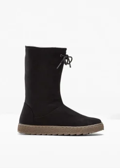 bonprix Gefütterte Winterschuhe|Stiefel^Winter Stiefel schwarz