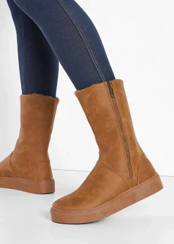 bonprix Gefütterte Winterschuhe|Stiefel^Winter Stiefel camel