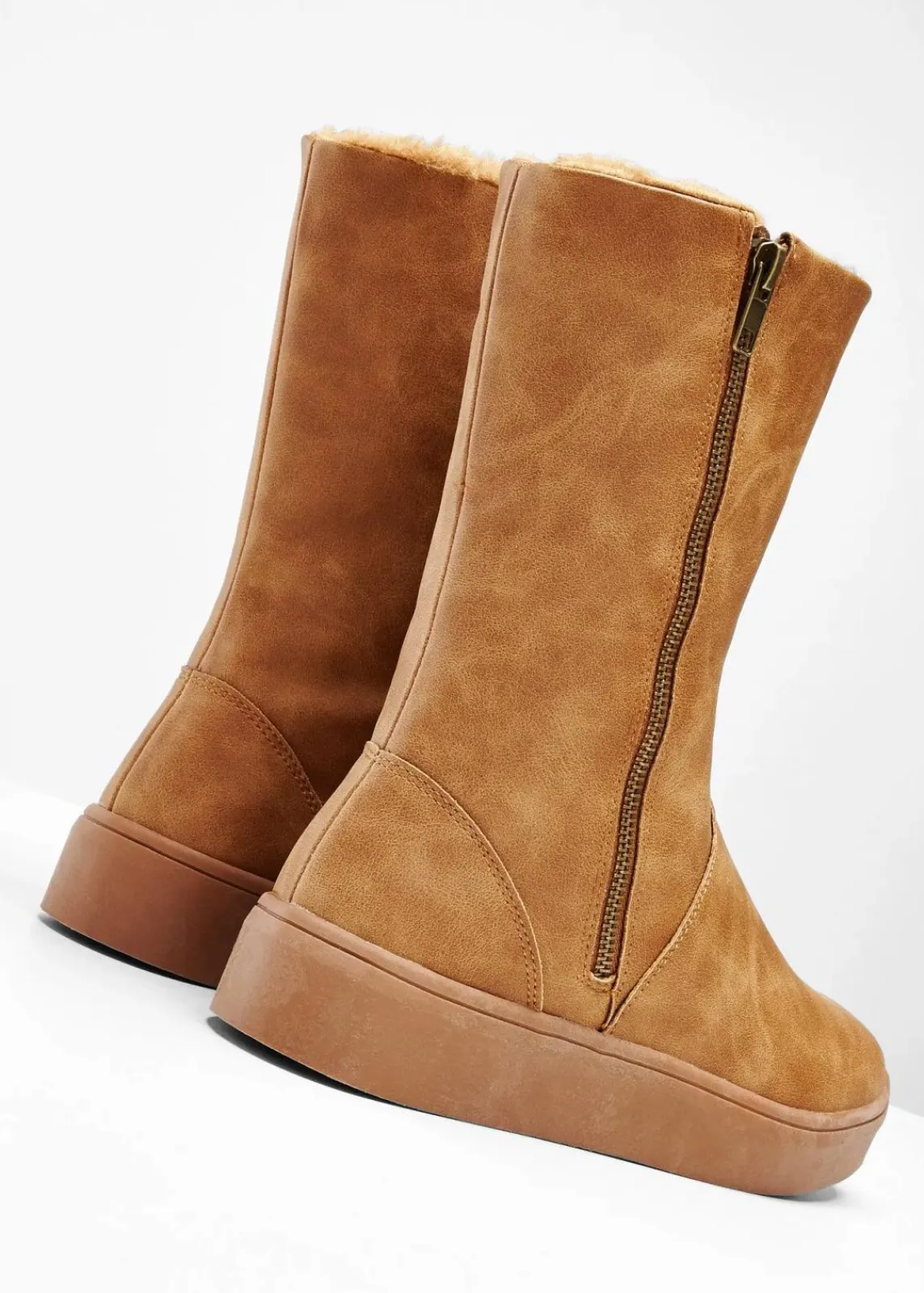 bonprix Gefütterte Winterschuhe|Stiefel^Winter Stiefel camel