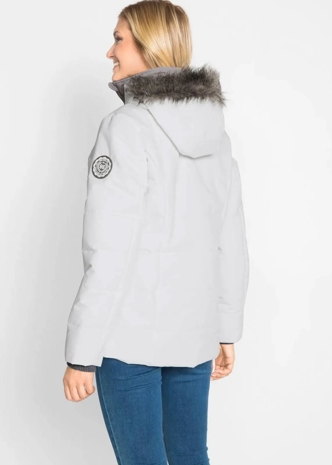 bonprix Jacken & Mäntel|Bekleidung·Hosen^Winterjacke in 2-in1 Optik wollweiß