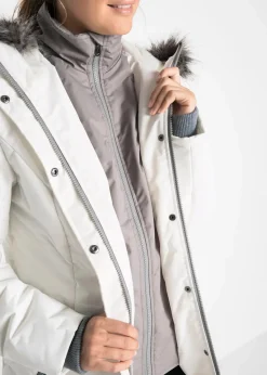 bonprix Jacken & Mäntel|Bekleidung·Hosen^Winterjacke in 2-in1 Optik wollweiß