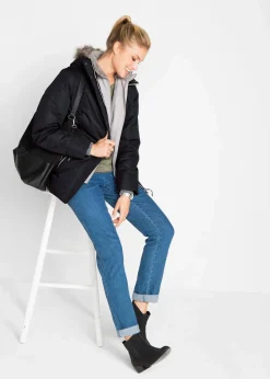 bonprix Bekleidung·Hosen|Jacken & Mäntel^Winterjacke in 2-in1 Optik schwarz