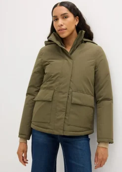 bonprix Nachhaltigere Materialien|Jacken & Mäntel^Winterjacke mit aufgesetzen Taschen dunkeloliv
