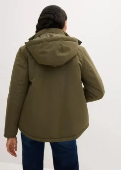bonprix Nachhaltigere Materialien|Jacken & Mäntel^Winterjacke mit aufgesetzen Taschen dunkeloliv