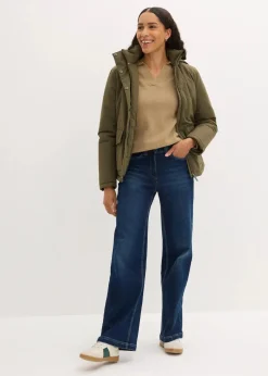 bonprix Nachhaltigere Materialien|Jacken & Mäntel^Winterjacke mit aufgesetzen Taschen dunkeloliv
