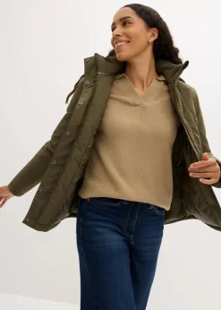 bonprix Nachhaltigere Materialien|Jacken & Mäntel^Winterjacke mit aufgesetzen Taschen dunkeloliv