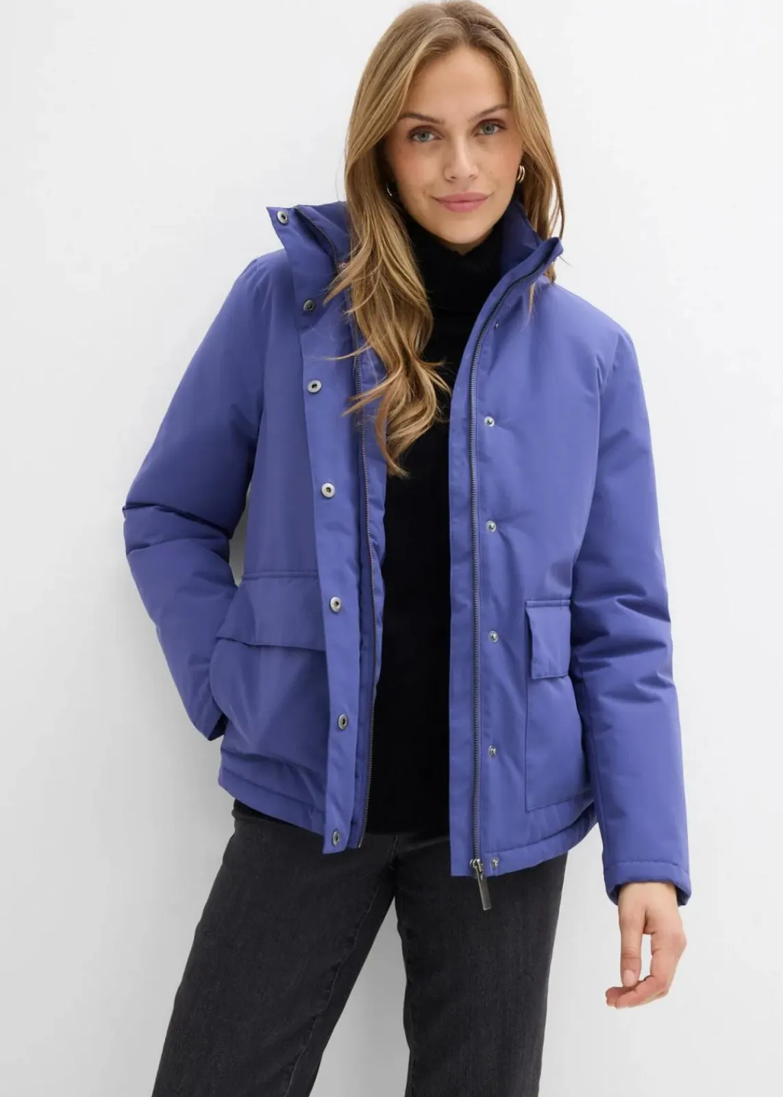 bonprix Bekleidung·Hosen|Jacken & Mäntel^Winterjacke mit aufgesetzen Taschen dunkelpazifik
