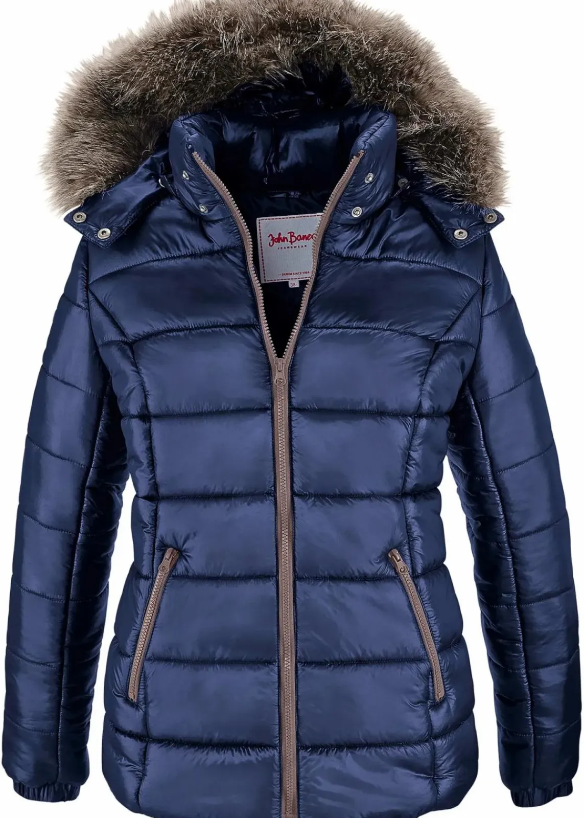 bonprix Bekleidung·Hosen|Jacken & Mäntel^Winterjacke mit Kapuze dunkelblau