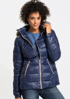 bonprix Bekleidung·Hosen|Jacken & Mäntel^Winterjacke mit Kapuze dunkelblau