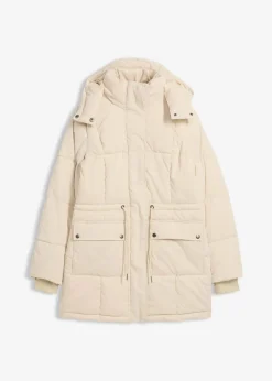 bonprix Bekleidung·Hosen|Jacken & Mäntel^Winterjacke mit verstellbarem Taillenbündchen hellsand