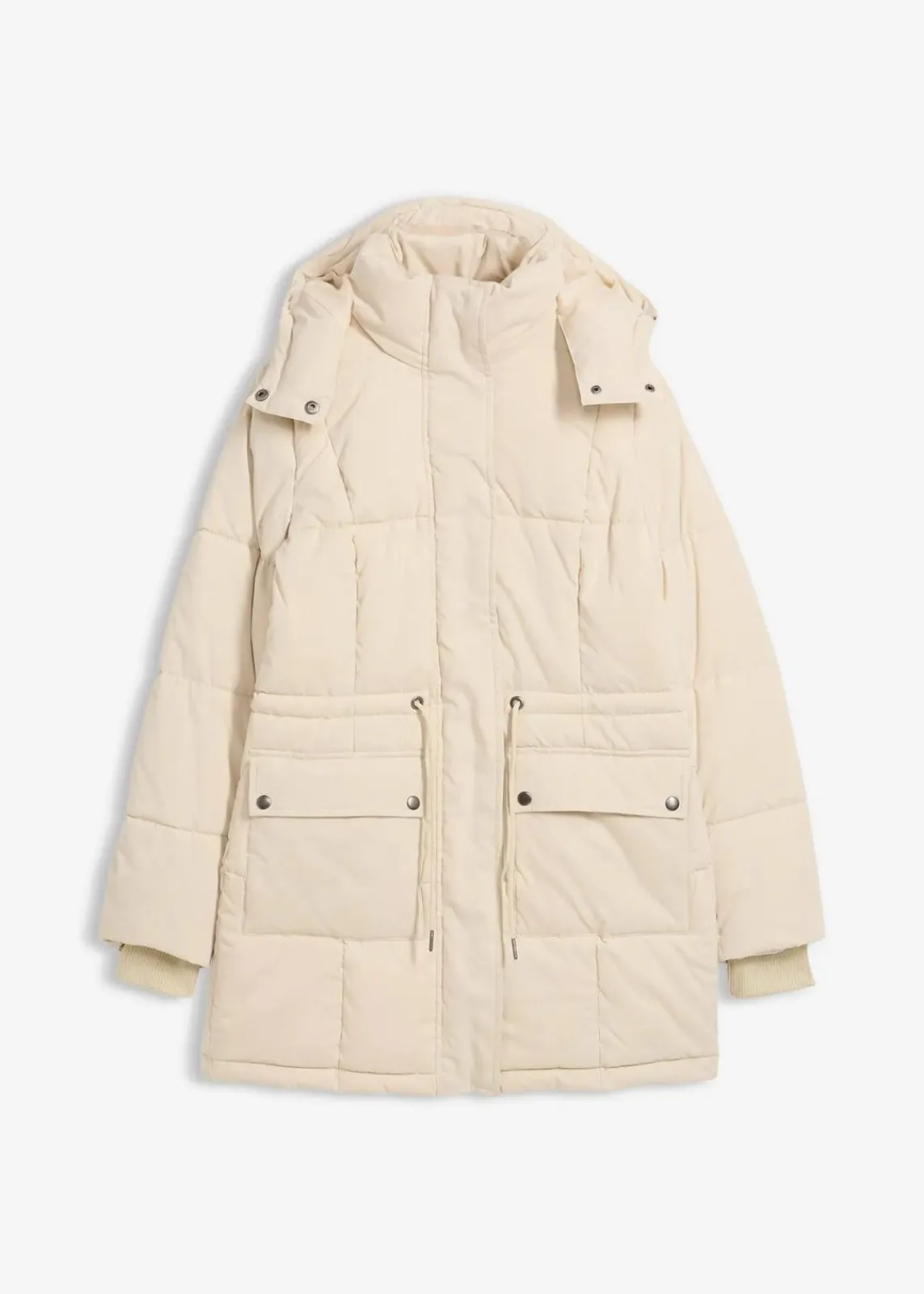 bonprix Bekleidung·Hosen|Jacken & Mäntel^Winterjacke mit verstellbarem Taillenbündchen hellsand