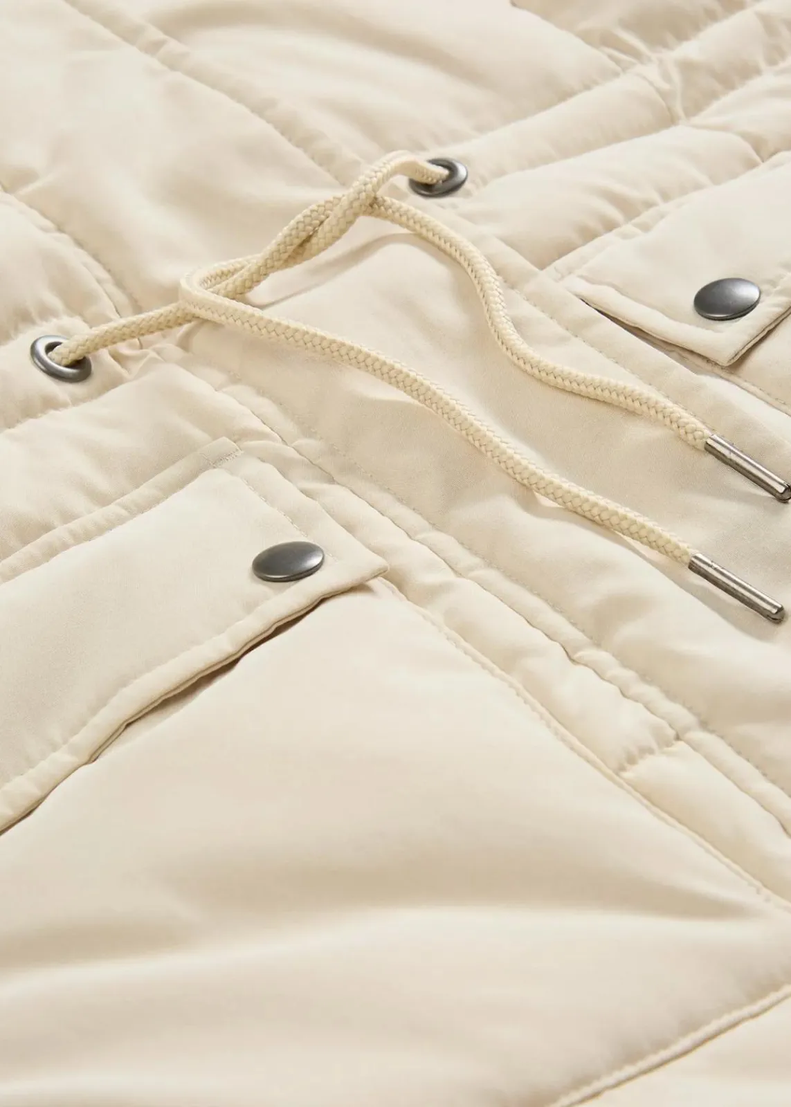 bonprix Bekleidung·Hosen|Jacken & Mäntel^Winterjacke mit verstellbarem Taillenbündchen hellsand