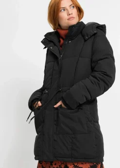bonprix Jacken & Mäntel|Bekleidung·Hosen^Winterjacke mit verstellbarem Taillenbündchen schwarz