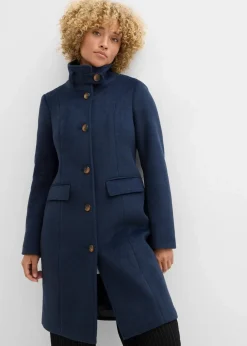 bonprix Jacken & Mäntel|Bekleidung·Hosen^Wintermantel, 2in1 Optik tiefblau meliert