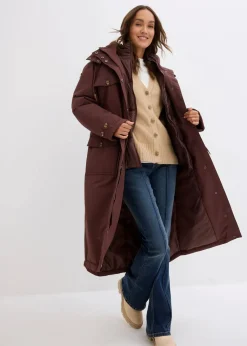 bonprix Jacken & Mäntel|Bekleidung·Hosen^Wintermantel, 2in1 Optik terrabraun