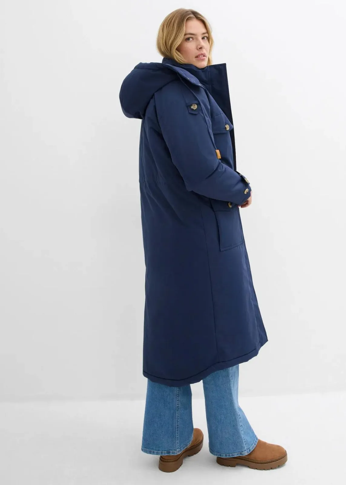 bonprix Bekleidung·Hosen|Jacken & Mäntel^Wintermantel, 2in1 Optik dunkelblau