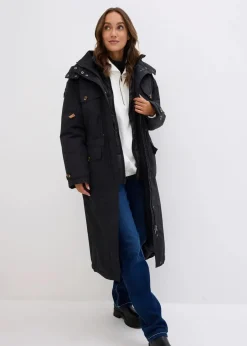 bonprix Jacken & Mäntel|Bekleidung·Hosen^Wintermantel, 2in1 Optik schwarz