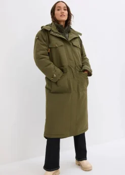 bonprix Jacken & Mäntel|Bekleidung·Hosen^Wintermantel, 2in1 Optik dunkeloliv