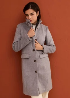 bonprix Bekleidung·Hosen|Jacken & Mäntel^Wintermantel, 2in1 Optik grau meliert