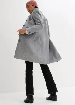 bonprix Bekleidung·Hosen|Jacken & Mäntel^Wintermantel, 2in1 Optik grau meliert